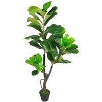 Artificial Fiddle Fig Plants Foliage Trees Realistic Home Office
