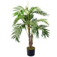 Natural Palm 120cm Natural Palm Faux Plants 4ft Areca Tree Realistic
