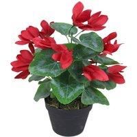 38cm Artificial Cylamen Plant Red Realistic Faux House Plants 38cm