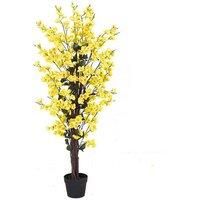 Leaf 120cm Artificial Yellow Blossom Tree