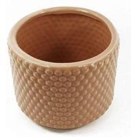 Ceramic Plant Pot Planter Dotty Pink 15 x 15 x 12.5cm by Leaf Design