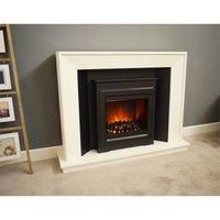Suncrest Mayford Electric Stove Suite, MDF, White Texture, w1156 x h891 x d300