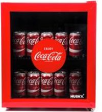 Husky Coca Cola Drinks Cooler Table Top 48L Mini Fridge Beer Chiller Glass Door