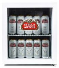 Husky Stella Artois Mini Tabletop Drinks Cooler 48 Litre Compact Chiller- White