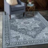 Vernal Aurelia Machine washable, Non Shedding, Non Slip Area Rug for Living Room, Bedroom, Dining Room, Hallway, Kitchen, Pet Friendly, Grey, 152 cm X 213 cm