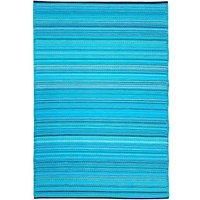 Green Decore Lightweight Reversible Stain Proof Plastic Outdoor Rug Weaver, Turqoise Blue Green, 240cmx300cm (8ftx10ft) 10120