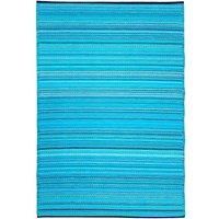 Green Decore Lightweight Reversible Stain Proof Plastic Outdoor Rug Weaver, Turqoise Blue Green, 270cmx360cm (9ftx12ft), Turquoise Blue Green (10121)