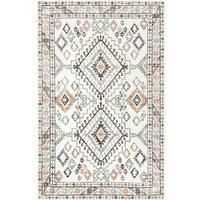 Green Decore Vernal Yonker Machine washable, Non Shedding, Non Slip Area Rug for Living Room, Bedroom, Dining Room, Hallway, Entryway and Kitchen - Red/Brown/Beige, 152 cm x 213 cm