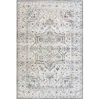 Vernal Peoria Persian Machine washable, Non Shedding, Non Slip Area Rug for Living Room, Bedroom, Dining Room, Hallway, Entryway and Kitchen - Blue/Grey/cream, 152 cm x 213 cm