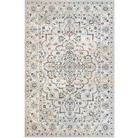 Green Decore Vernal Odessa Blue Machine washable, Non Shedding, Non Slip Runner Rug for Living Room, Bedroom, Dining Room, Hallway, Entryway and Kitchen - Blue/Yellow/Cream, 76 cm x 243 cm