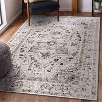 Green Decore Vernal Peoria Machine washable, Non Shedding, Non Slip Area Rug for Living Room, Bedroom, Dining Room, Hallway, Kitchen, Pet Friendly, Beige/Grey, 152 cm X 213 cm