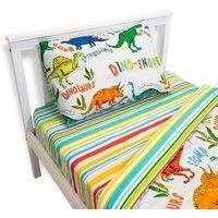 HLC Boys Girls Dinosaur Park Jurassic Green Reversible Duvet Cover Curtains