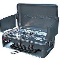 Outdoor Revolution Twin Burner Gas Camping Stove Grill Works on Gas Cartridges