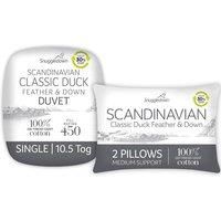 Snuggledown Luxurious Hotel Duvet 13.5 Tog Double Winter Duvet with 2 Pillows