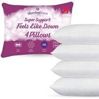 4 Pack Feels Like Down Super Support Side Sleeper Firm Pillows