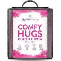 Slumberdown Comfy Hugs Heated Throw - Large Electric Blanket with 9 Heat Settings, Digital Remote, Timer, and Machine Washable - 160 x 120cm, Plum