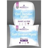 Slumberdown Cool Summer Nights Lightweight 4.5 Duvet + 2 Pillows, King