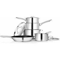 Penguin Home Professional Induction-Safe Cookware Set, Stainless Steel, 5 Pieces
