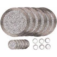 Penguin Home Set of 18 Glass Beaded Placemats, Coasters and Napkin Rings - 32 cm