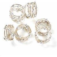 Penguin Home®  Set of 6 Handcrafted Bangle Style Beaded Napkin Rings 4.5 cm