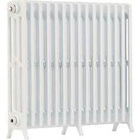 Arroll NE750/4c/15/9016 Aluminium Edwardian 4 Column Radiators, White