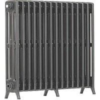 Arroll NE750/4c/15/7016 Aluminium Edwardian 4 Column Radiators, Anthracite