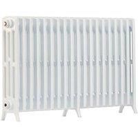 Arroll NE650/4c/19/9016 Aluminium Edwardian 4 Column Radiators, White