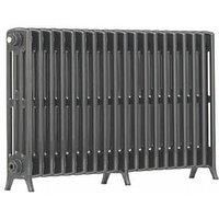 Arroll NE650/4c/19/7016 Aluminium Edwardian 4 Column Radiators, Anthracite