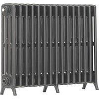 Arroll NE650/4c/15/7016 Aluminium Edwardian 4 Column Radiators, Anthracite