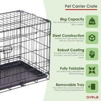 24" Folding Metal Dog Cage & Travel Crate