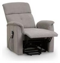 Recliner Chair with Rise Function in Beige Fabric  Ava