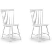 Julian Bowen Torino Set of 2 Dining Chairs, White