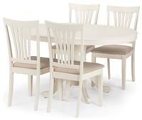 Stanmore Dining Table with 4 Chairs Ivory