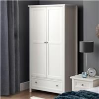 Julian Bowen Maine 2 Door Combination Wardrobe in White