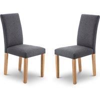 Julian Bowen Pair Of Hastings Fabric Dining Chairs