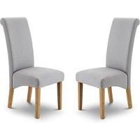 Julian Bowen Rio Set of 2 Dining Chairs, Slate Grey