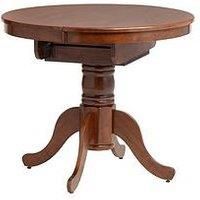 Julian Bowen Canterbury Round to Oval Extending Dining Table, Mahogany