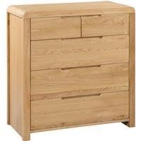 Julian Bowen Curve Oak 3+2 Drawer Chest of Drawers