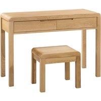 Curve 2 Drawer Dressing Table and Stool Oak