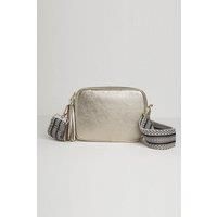 'Verona' Crossbody Tassel Bag With Aztec Strap