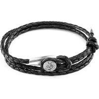 Dundee Silver and Braided Leather Bracelet