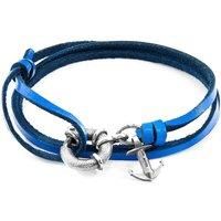 Clyde Anchor Silver and Flat Leather Bracelet