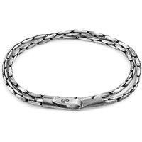 ANCHOR & CREW Men's Mizzen Double Sail Silver Chain Bracelet | Size: 21 cm