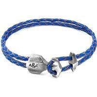 Delta Anchor Silver and Braided Leather Bracelet