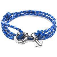 Clyde Anchor Silver and Braided Leather Bracelet