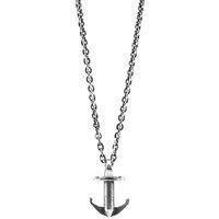 ANCHOR & CREW Men's Mini Anchor Signature Silver Necklace Pendant | Size: 20 inches