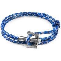 Union Anchor Silver and Braided Leather Bracelet