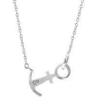 Tourists Anchor Link Paradise Silver Necklace Pendant