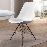 Soho Plastic Dining Chair with Black Metal Legs