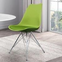 Soho Plastic Dining Chair with Chrome Metal Legs
